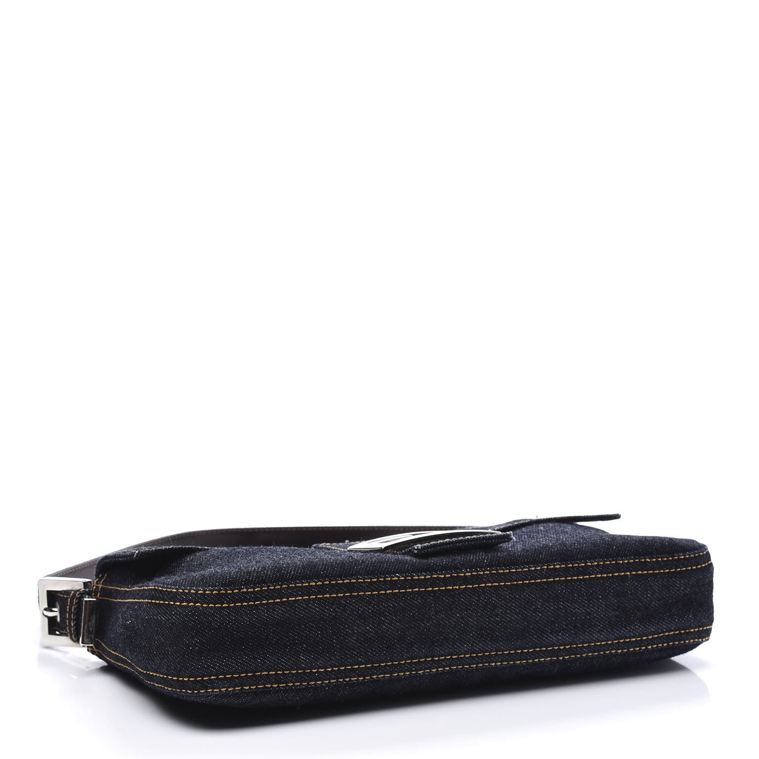 Fendi Denim Baguette Blue 3 of 8