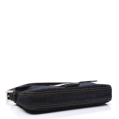 Fendi Denim Baguette Blue 3 of 8