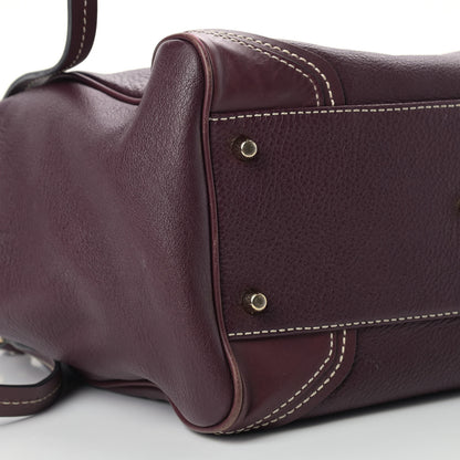 Burberry Calfskin Saddle Stitch Small Canterbury Tote Burgundy 9 of 9