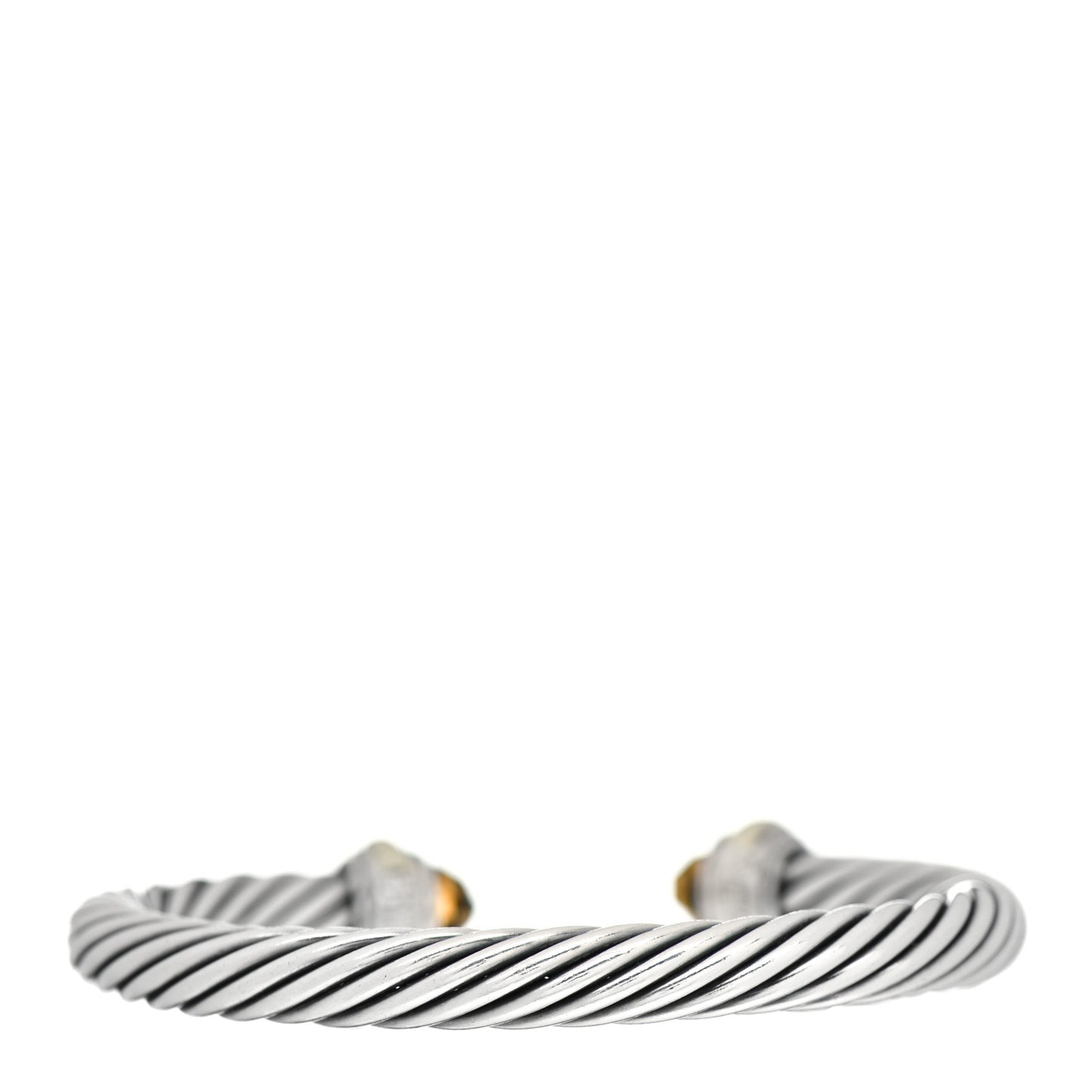 Sterling Silver 14K Yellow Gold Citrine 7mm Cable Classics Bracelet