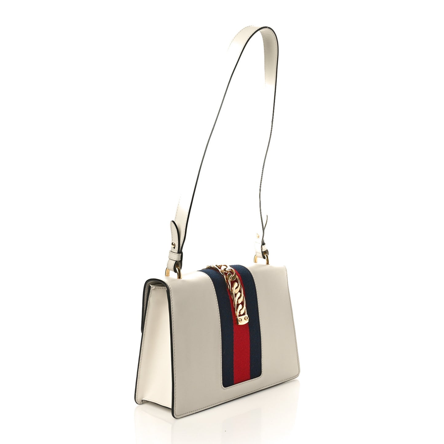 Calfskin Small Sylvie Shoulder Bag White