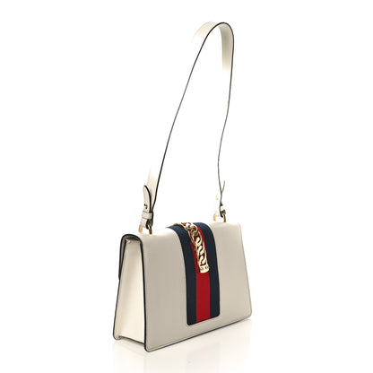 Gucci Calfskin Small Sylvie Shoulder Bag White 3 of 11