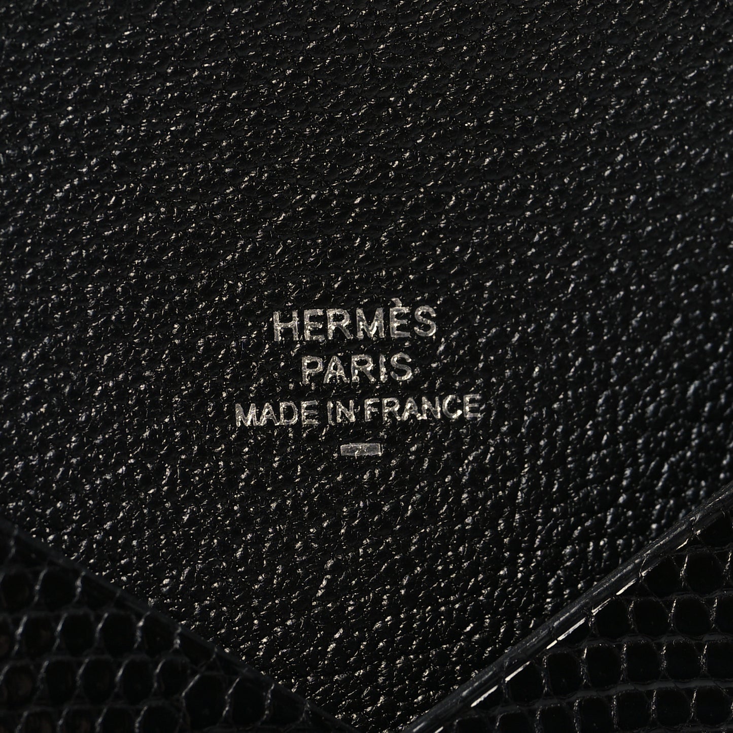 Lizard Calvi Card Case Black