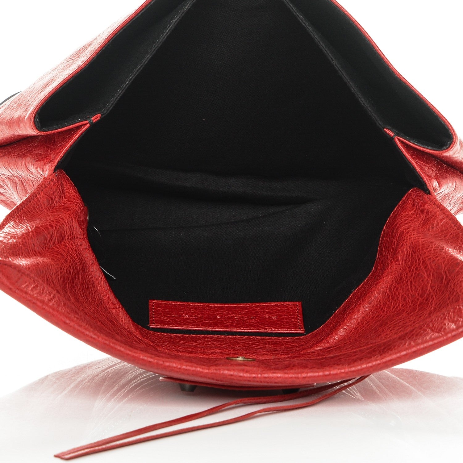 Balenciaga Agneau Classic Hardware Envelope Clutch Rouge Coquelicot 8 of 8