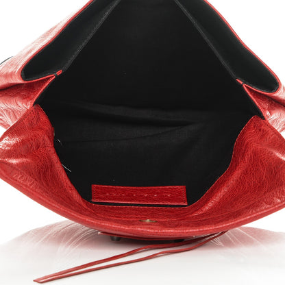 Balenciaga Agneau Classic Hardware Envelope Clutch Rouge Coquelicot 8 of 8