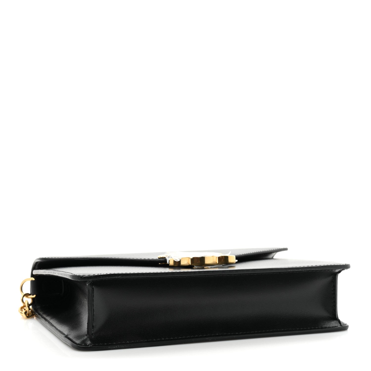 Celine Shiny Calfskin Triomphe Margo Wallet on Chain Black 4 of 11