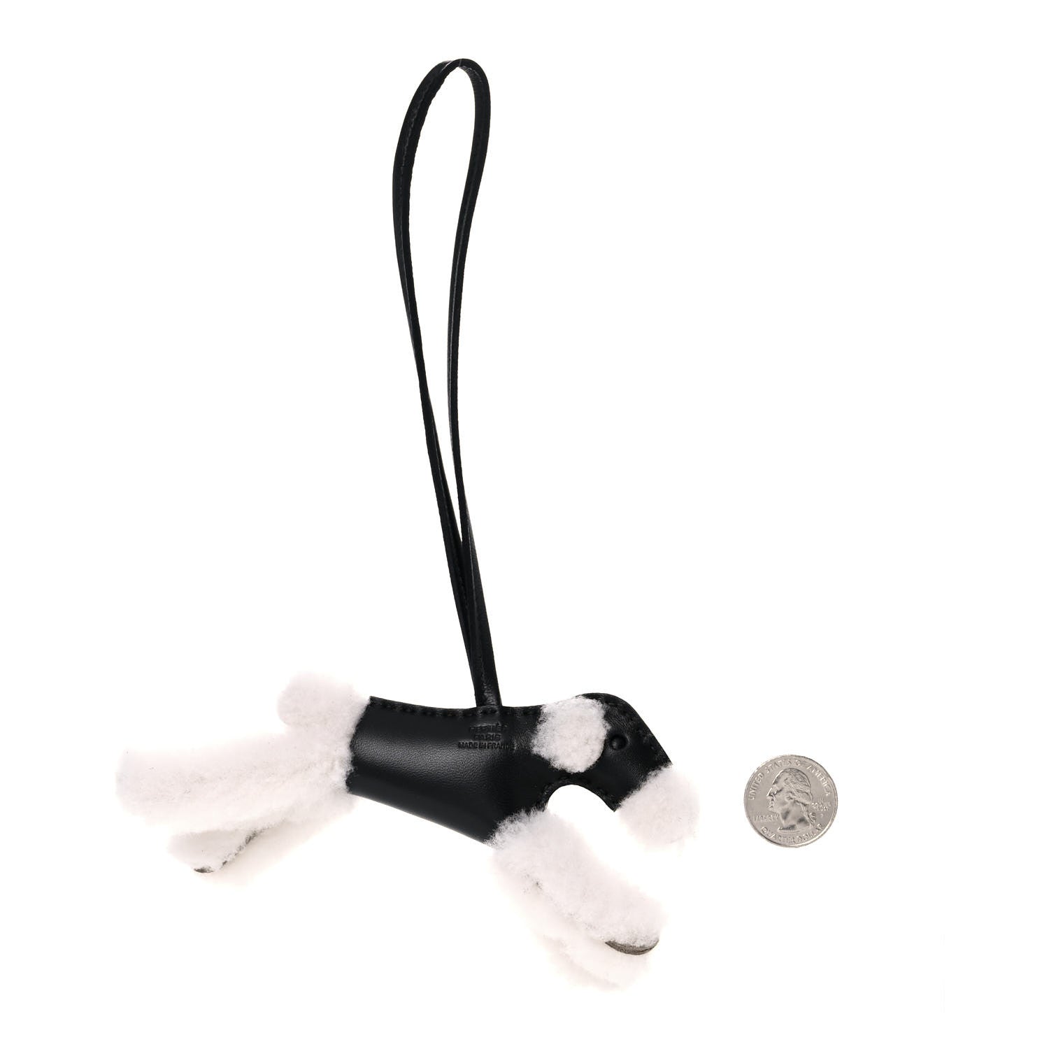 Hermes Milo Lambskin Shearling Budy Charm Black 2 of 4