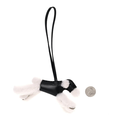 Hermes Milo Lambskin Shearling Budy Charm Black 2 of 4