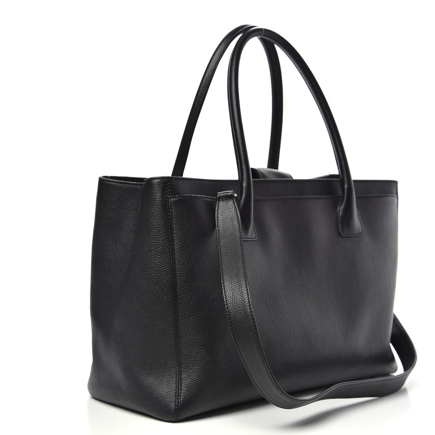 Chanel Calfskin Cerf Executive Shopper Tote Black 4 of 15