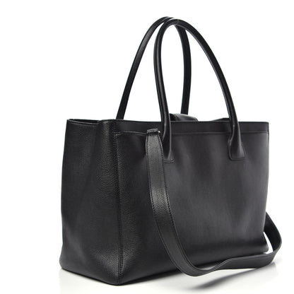 Chanel Calfskin Cerf Executive Shopper Tote Black 4 of 15