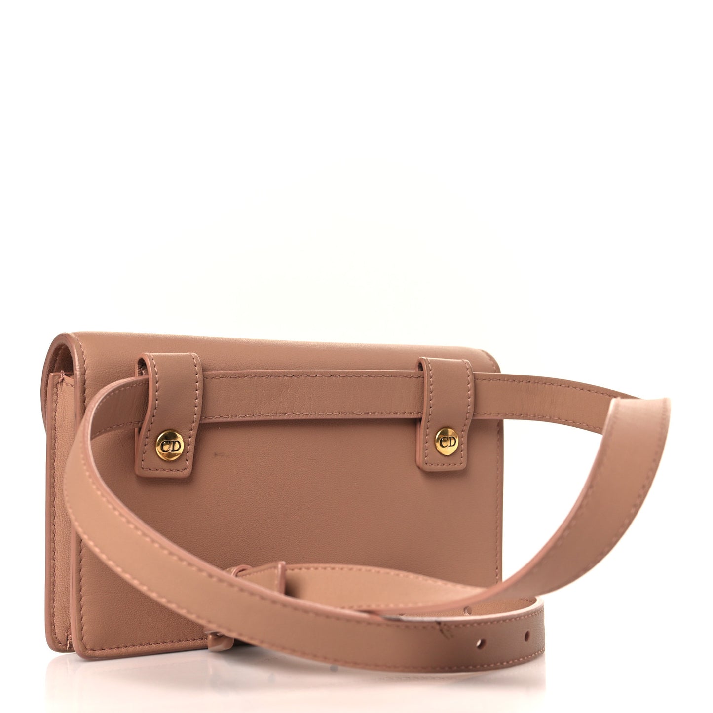 Ultra Matte Calfskin Saddle Belt Bag Rose Des Vents