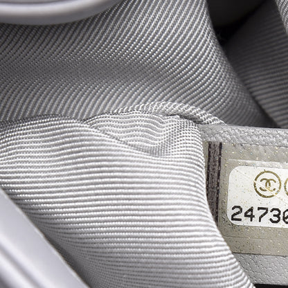 Chanel Calfskin Quilted Medium Boy Flap Light Grey 6 of 10