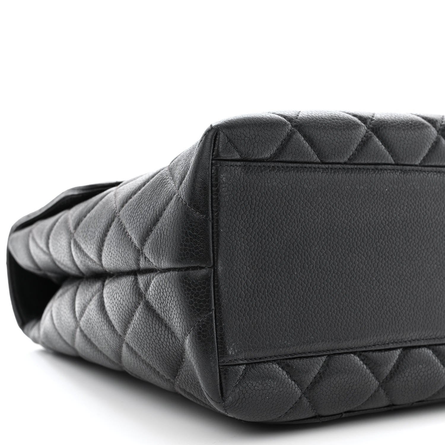 Chanel Caviar Quilted Jumbo Kelly Flap Black 10 of 11