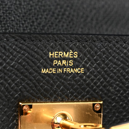 Hermes Epsom Kelly Wallet To Go Black 7 of 11