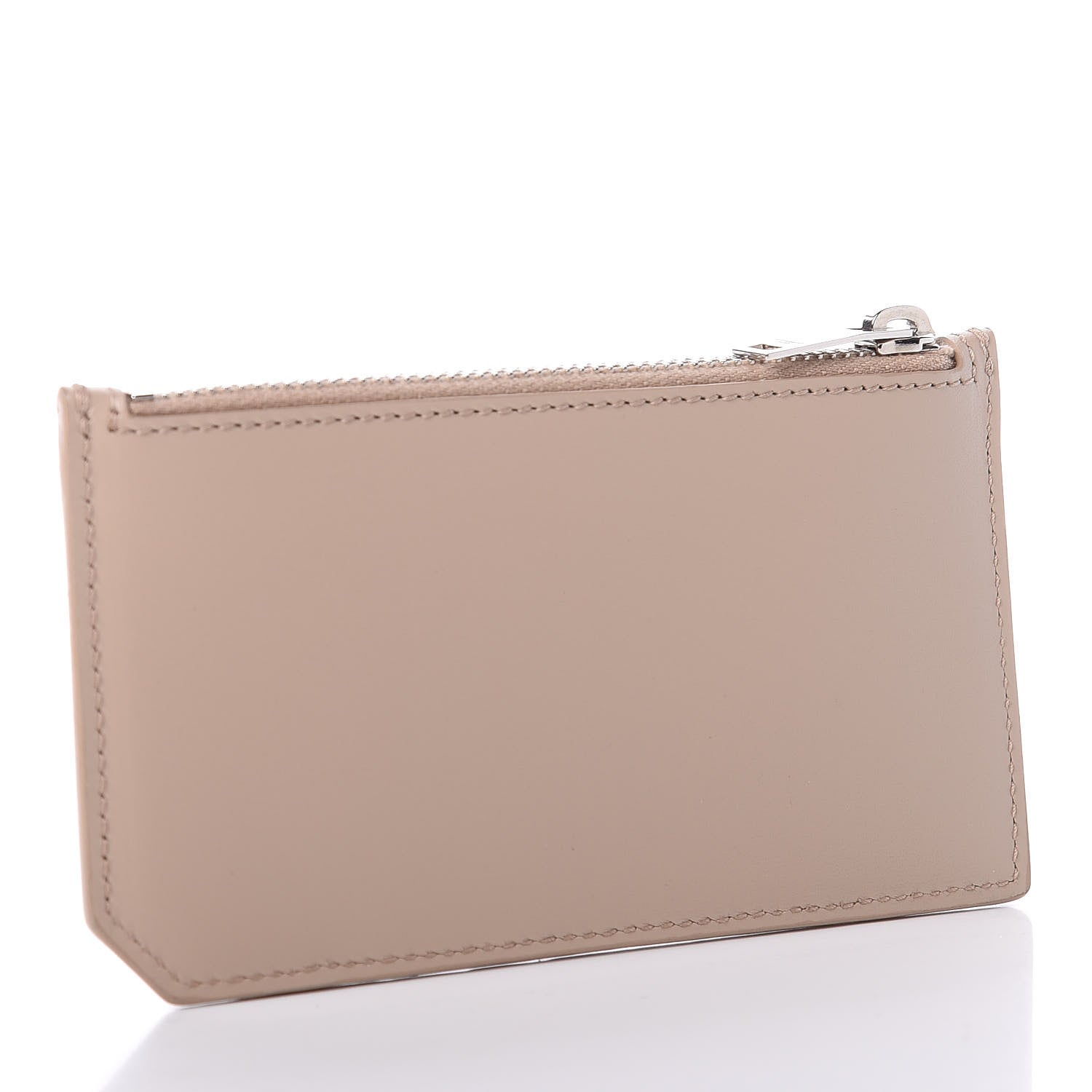 Saint Laurent Calfskin 5 Fragments Zip Pouch Card Holder Nude 2 of 6