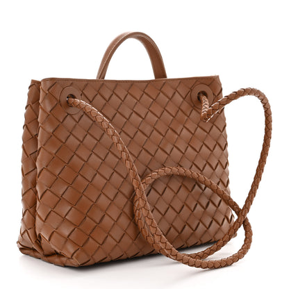 Bottega Veneta Nappa Intrecciato Small Andiamo Shoulder Bag Amber 3 of 11