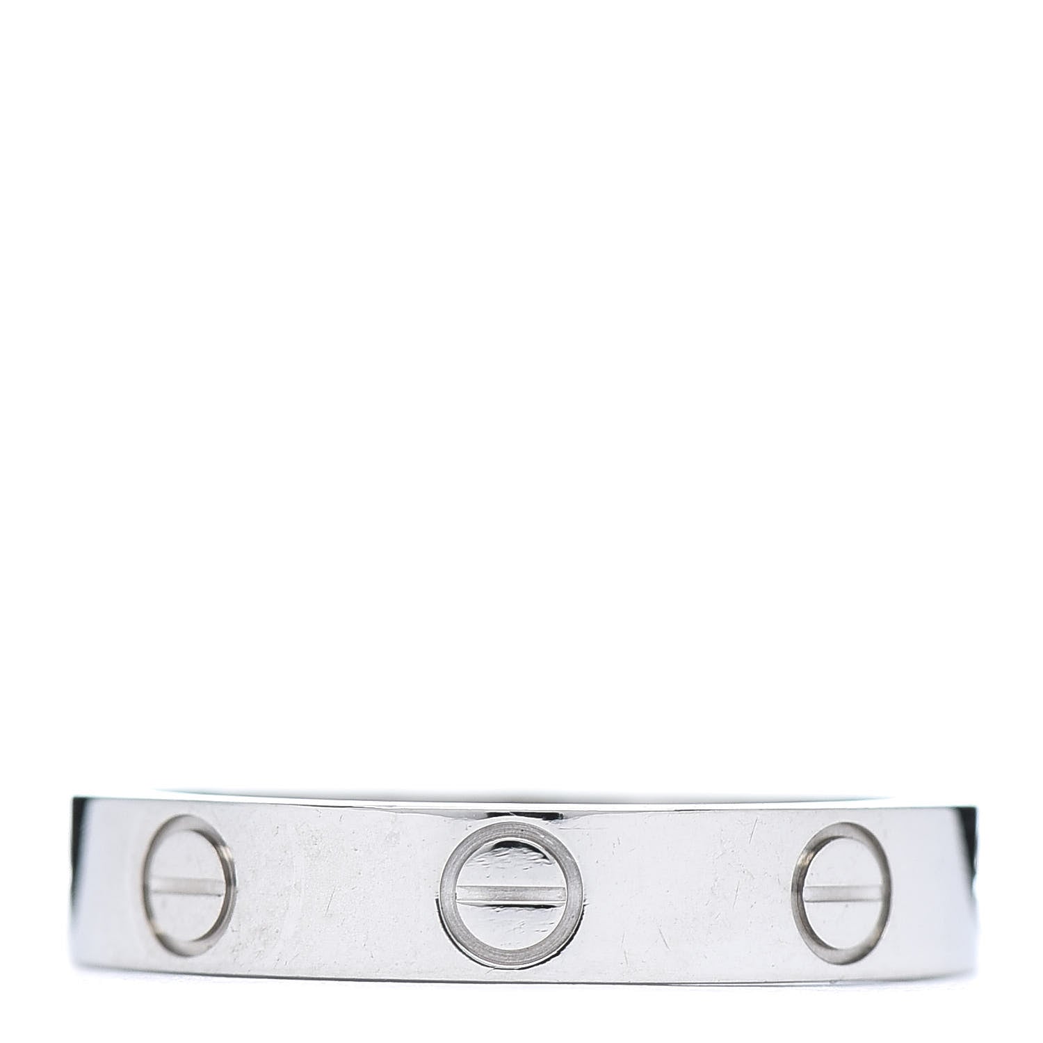 Cartier 18K White Gold 3.5mm LOVE Wedding Band Ring 52 6 1 of 4