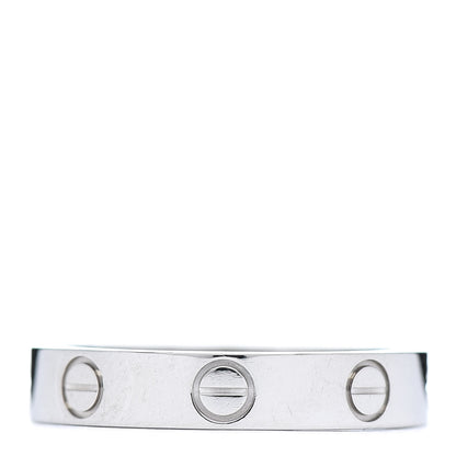 Cartier 18K White Gold 3.5mm LOVE Wedding Band Ring 52 6 1 of 4