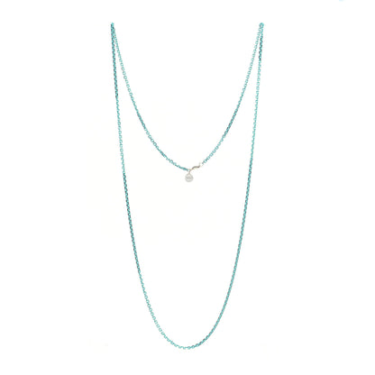 Tiffany Sterling Silver Enamel 1.75mm Chain Necklace Blue 30" 3 of 6