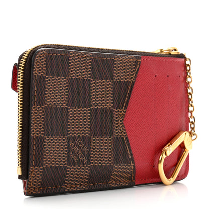 Louis Vuitton Damier Ebene Recto Verso Card Holder Red 3 of 14