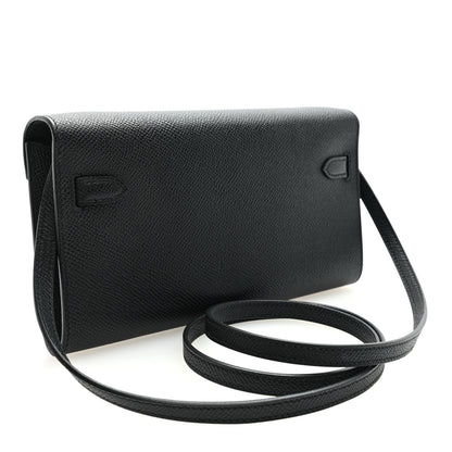 Hermes Epsom Kelly Wallet To Go Black 3 of 12