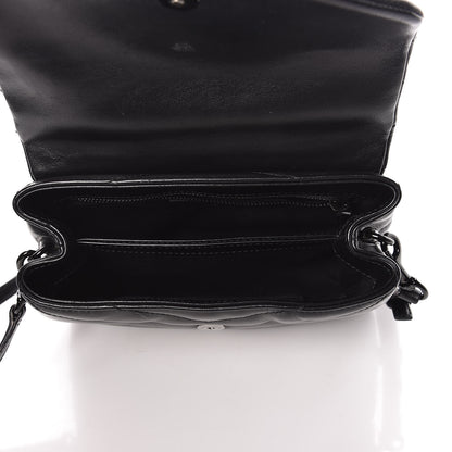 Saint Laurent Calfskin Y Quilted Monogram Toy Loulou Crossbody Bag Black 7 of 10