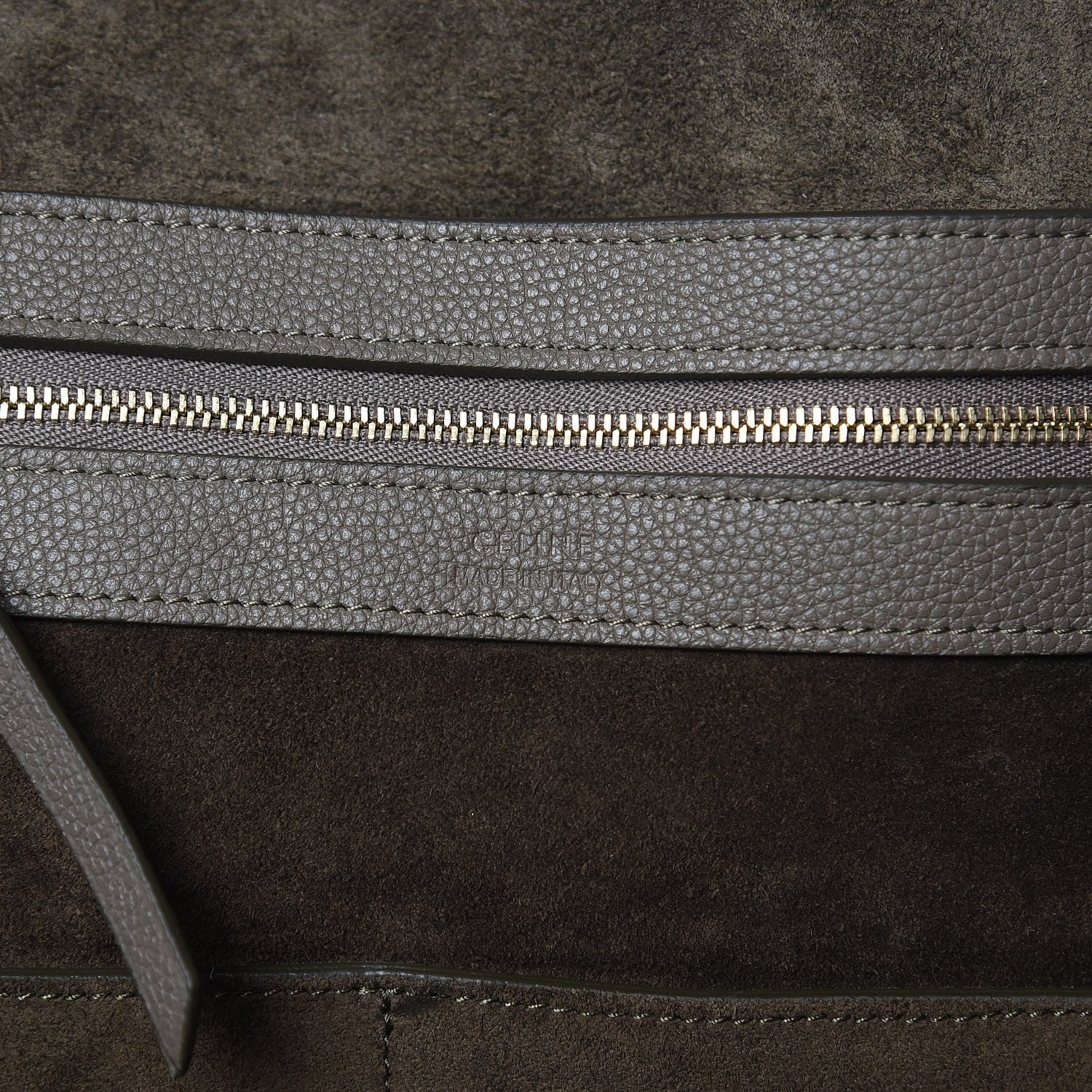 Celine Soft Grained Calfskin Small Belt Cabas Phantom Taupe 6 of 12