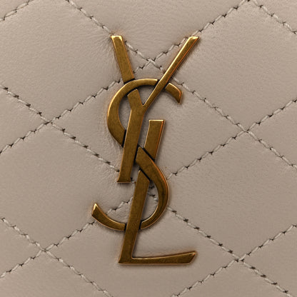Saint Laurent Lambskin Quilted Gaby Phone Holder Crossbody Crema Soft 10 of 13