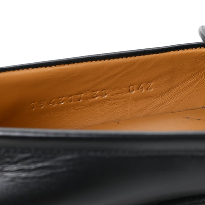 Gucci Kama Calfskin Horsebit Womens Wedge Platform Loafers 38 Black 9 of 10