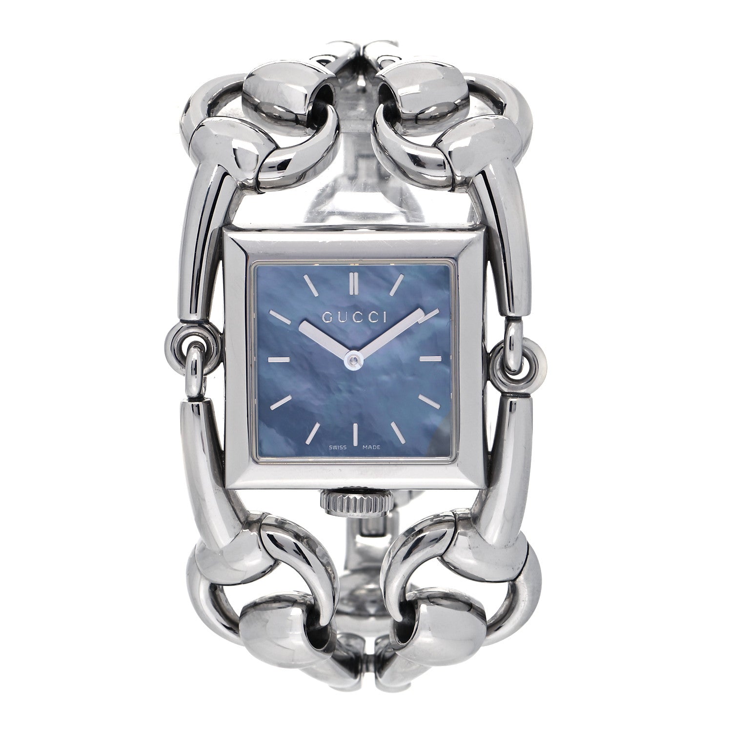 Gucci Stainless Steel Blue Mother of Pearl 25mm Signoria Quartz Watch 2 of 8