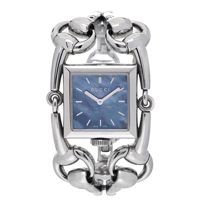 Gucci Stainless Steel Blue Mother of Pearl 25mm Signoria Quartz Watch 2 of 8