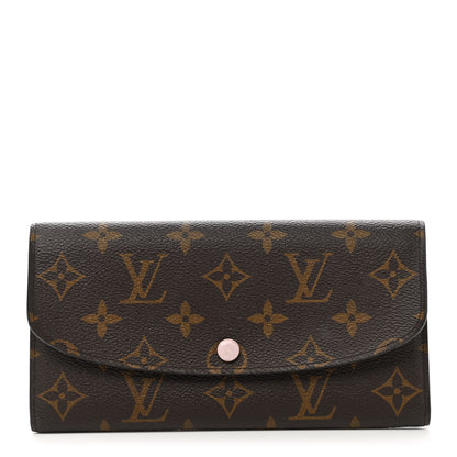 Louis Vuitton Monogram Emilie Wallet Rose Ballerine 1 of 8