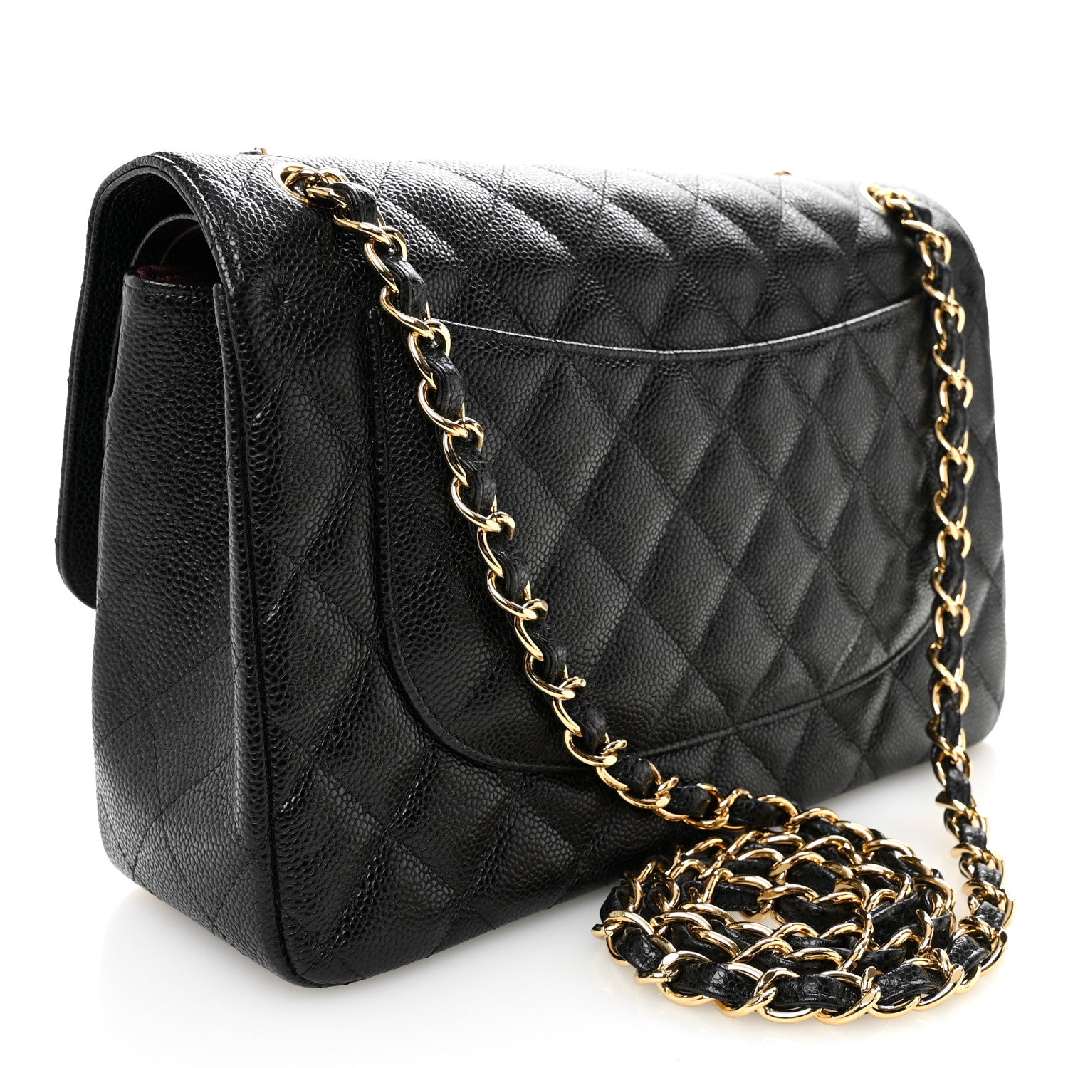 Chanel Caviar Quilted Jumbo Double Flap Black 3 of 11