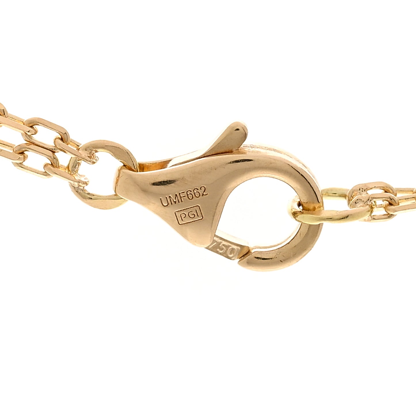18K Yellow Gold 2 Diamond LOVE Necklace
