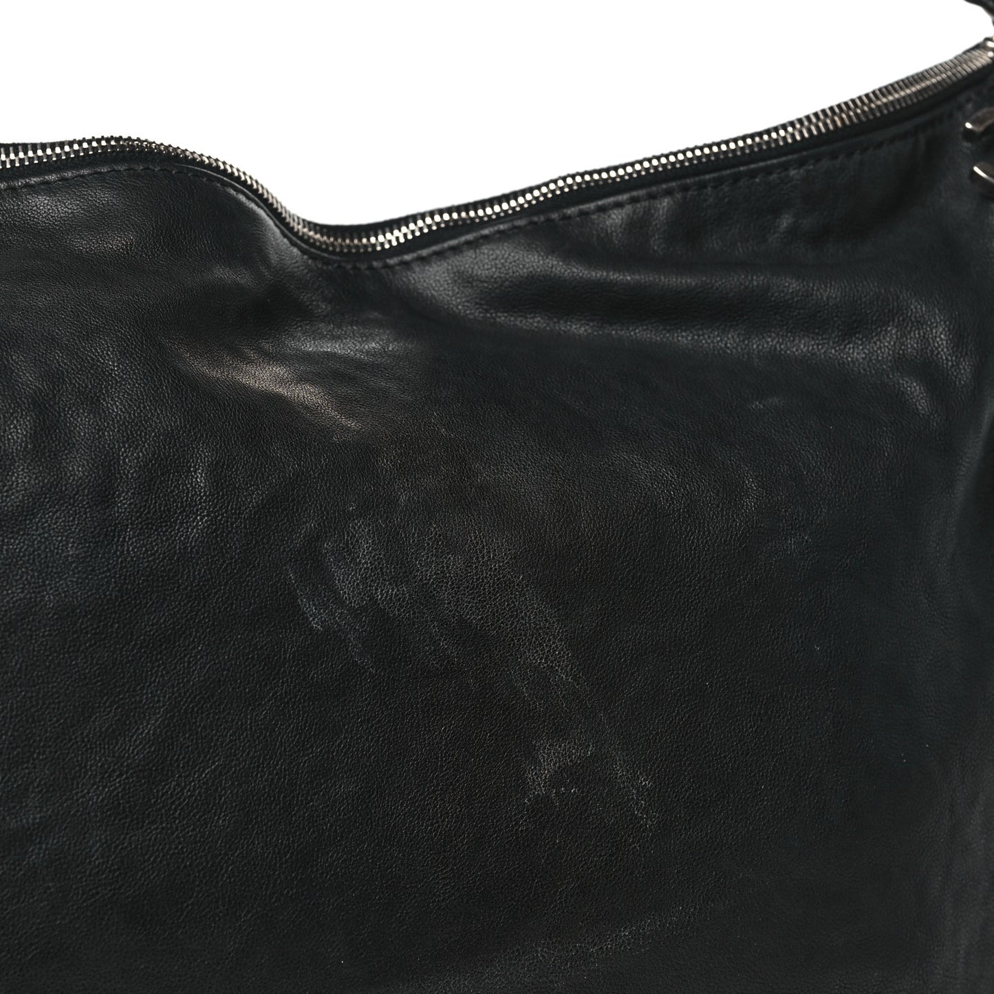 Calfskin Modern Chain Rhodoid Hobo Black