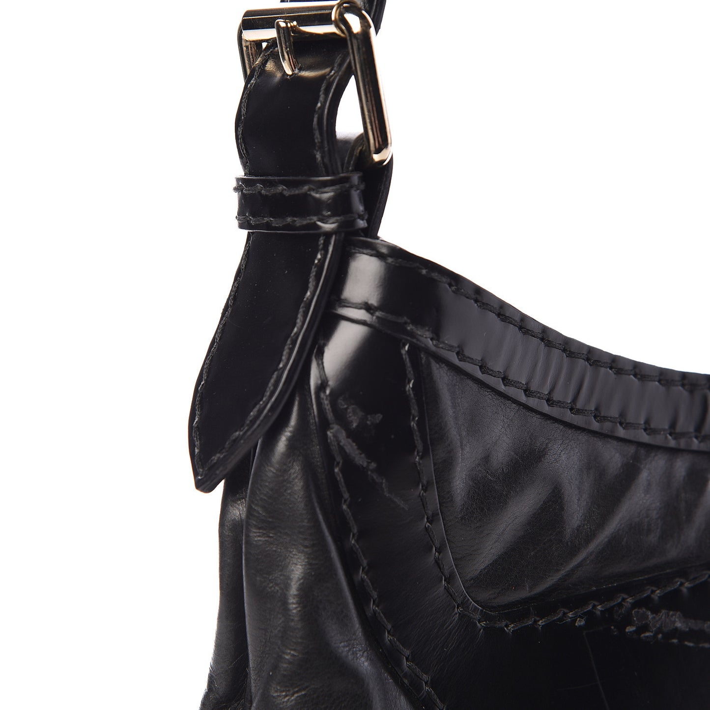Calfskin Queen Bow Hobo Black