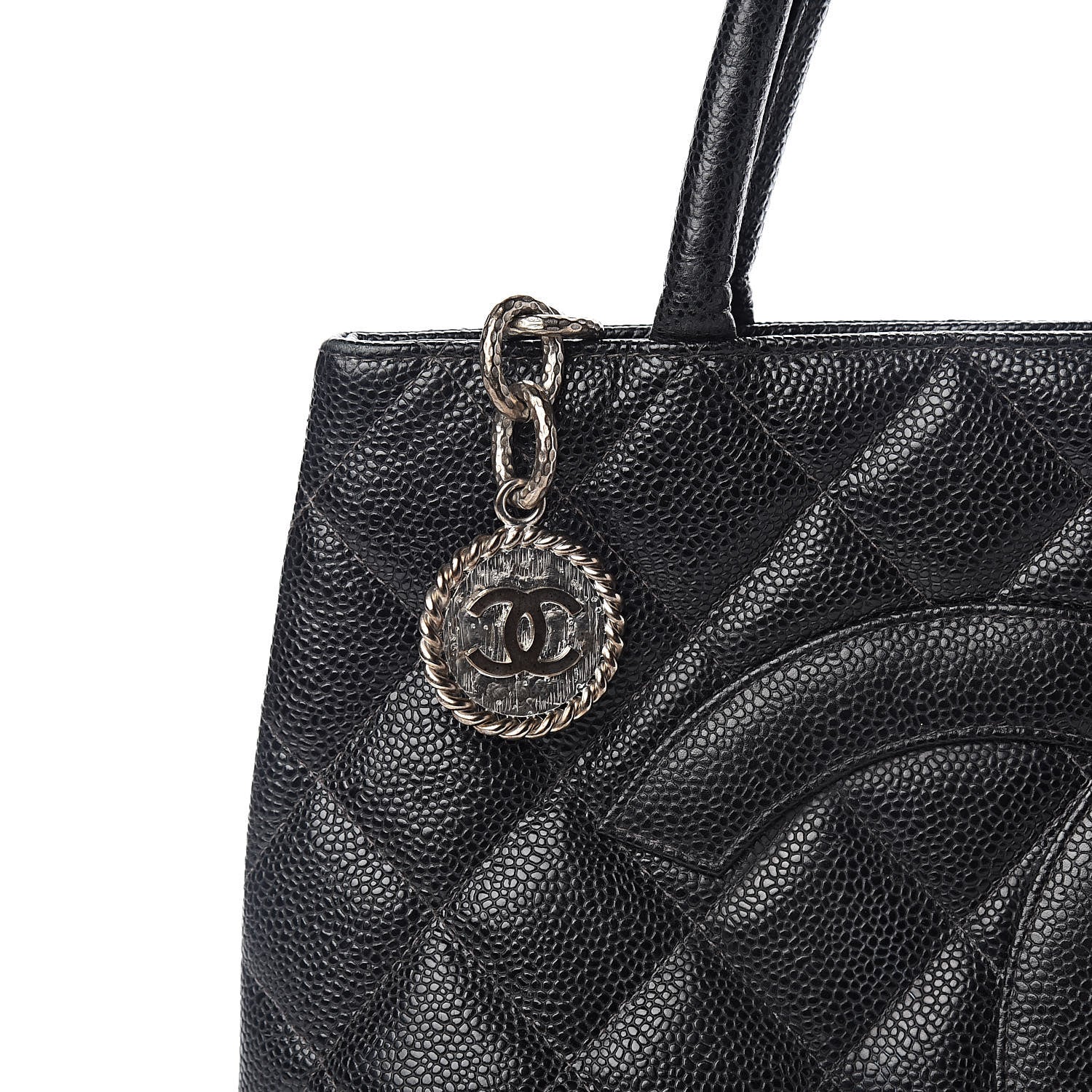 Chanel Caviar Quilted Medallion Tote Black 14 of 15