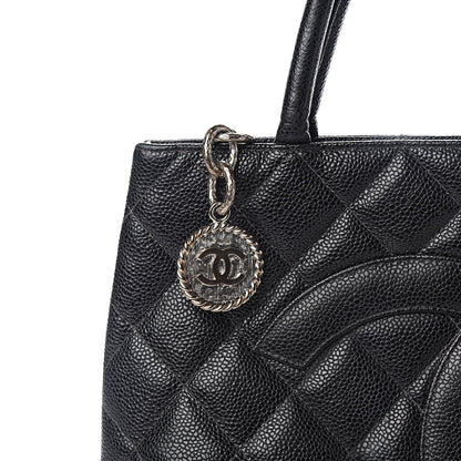 Chanel Caviar Quilted Medallion Tote Black 14 of 15