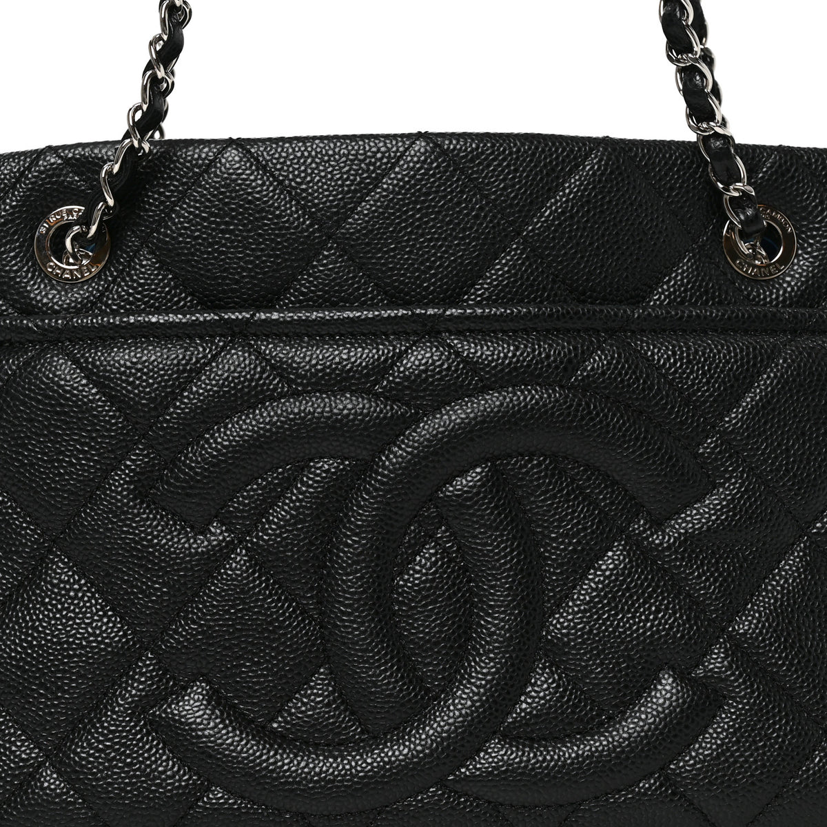 Chanel Caviar Quilted Timeless CC Soft Tote Black 7 of 10
