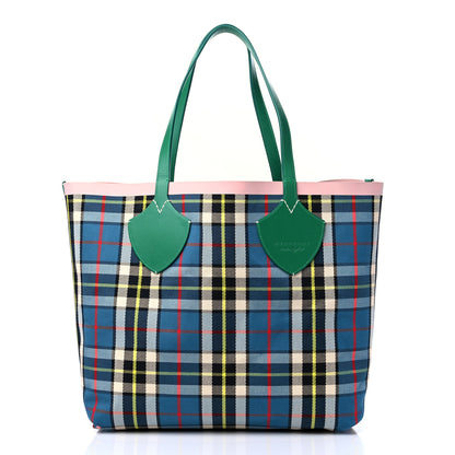 Burberry Vintage Check Large The Giant Reversible Tote Palm Green Pink Apricot 12 of 16