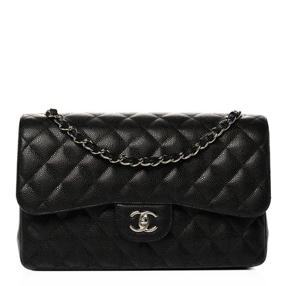 Chanel Caviar Quilted Jumbo Double Flap Black 1 of 10