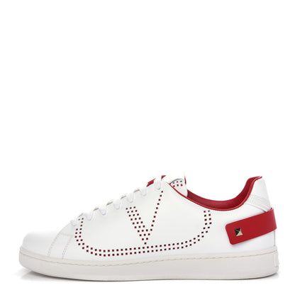 Valentino Garavani Calfskin Mens Backnet Sneakers 42 White Rosso Valentino 1 of 11