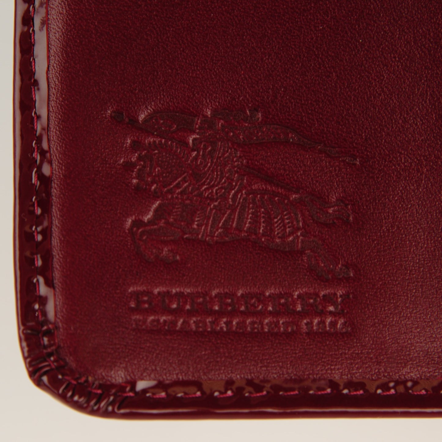Patent Nova Check Continental Wallet Berry Red
