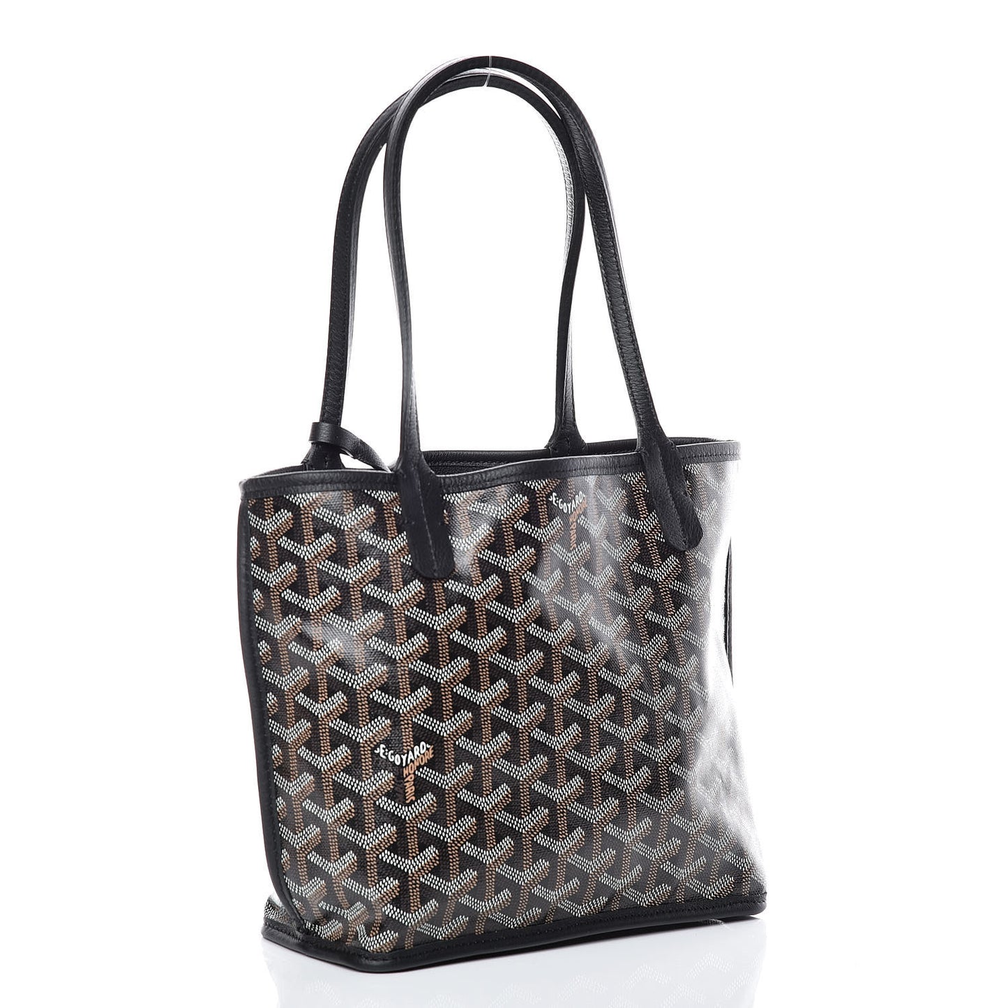 Goyardine Reversible Mini Anjou Black