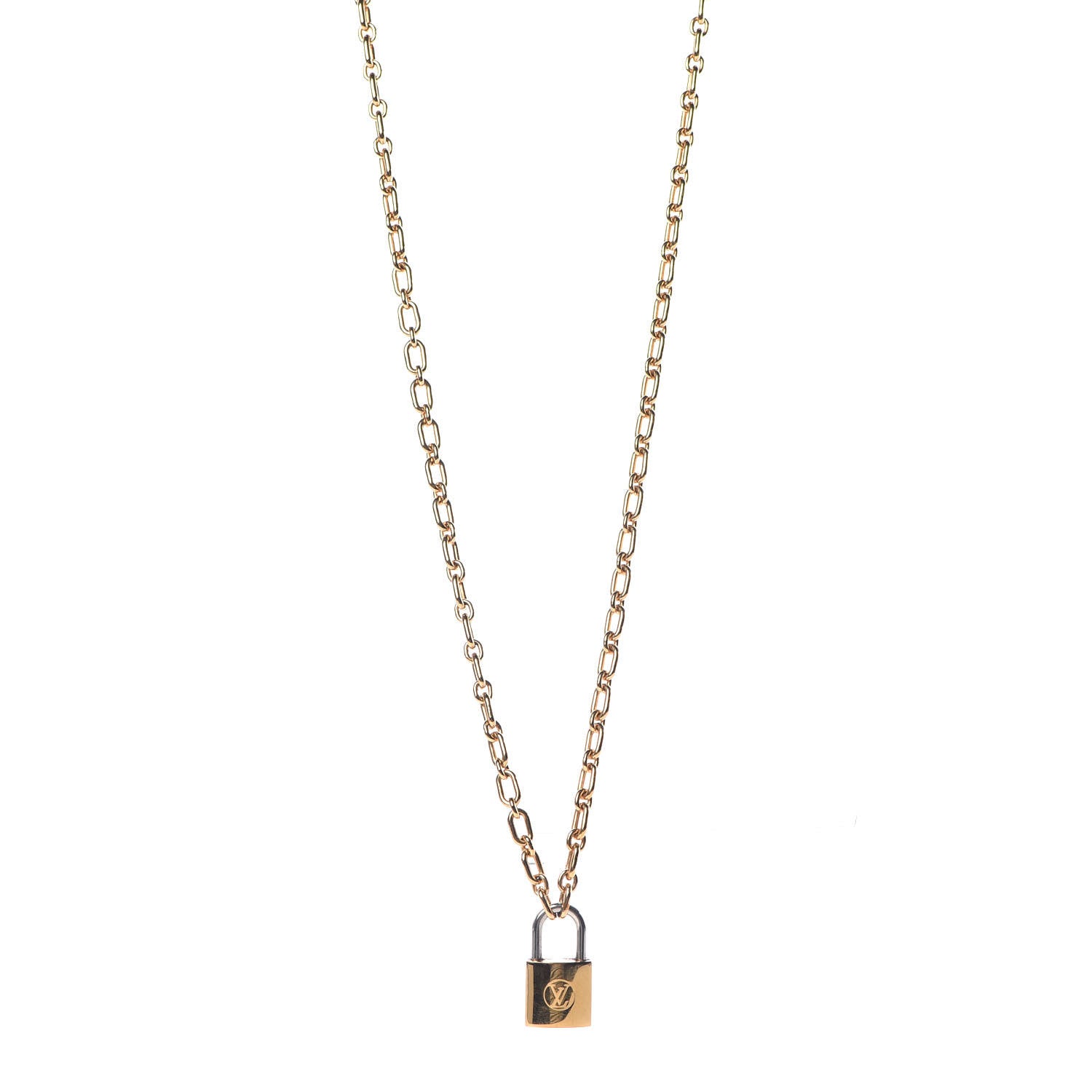 Louis Vuitton Lock Me Pendant Necklace Gold 1 of 6