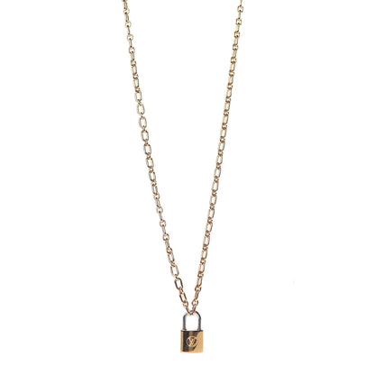 Louis Vuitton Lock Me Pendant Necklace Gold 1 of 6