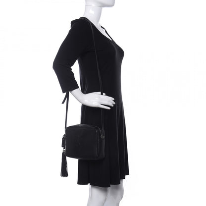 Saint Laurent Lambskin Monogram Small Lou Camera Bag Black 2 of 9