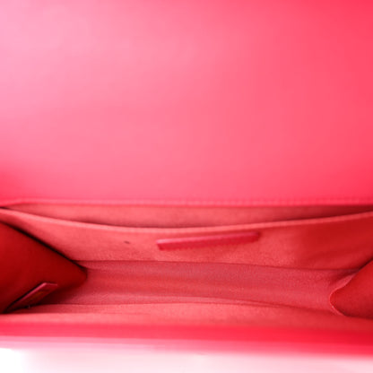 Chanel Patent Calfskin Enamel Quilted Medium Boy Flap Dark Pink 5 of 9