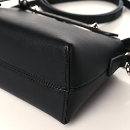 Fendi Vitello Dolce Bi-Color FF 1974 Embossed Mini By The Way Boston Bag Black Maya 9 of 10