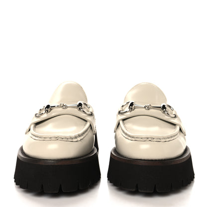 Gucci Cordovan Lux Horsebit Platform Mules 37 Mystic White 3 of 10